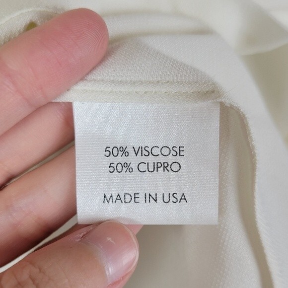 Apiece Apart ivory clasp open front neck long sleeve blouse - Picture 9 of 12